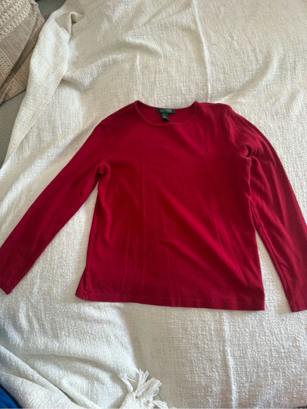 Ralph Lauren Women's Crimson Crewneck Sweater